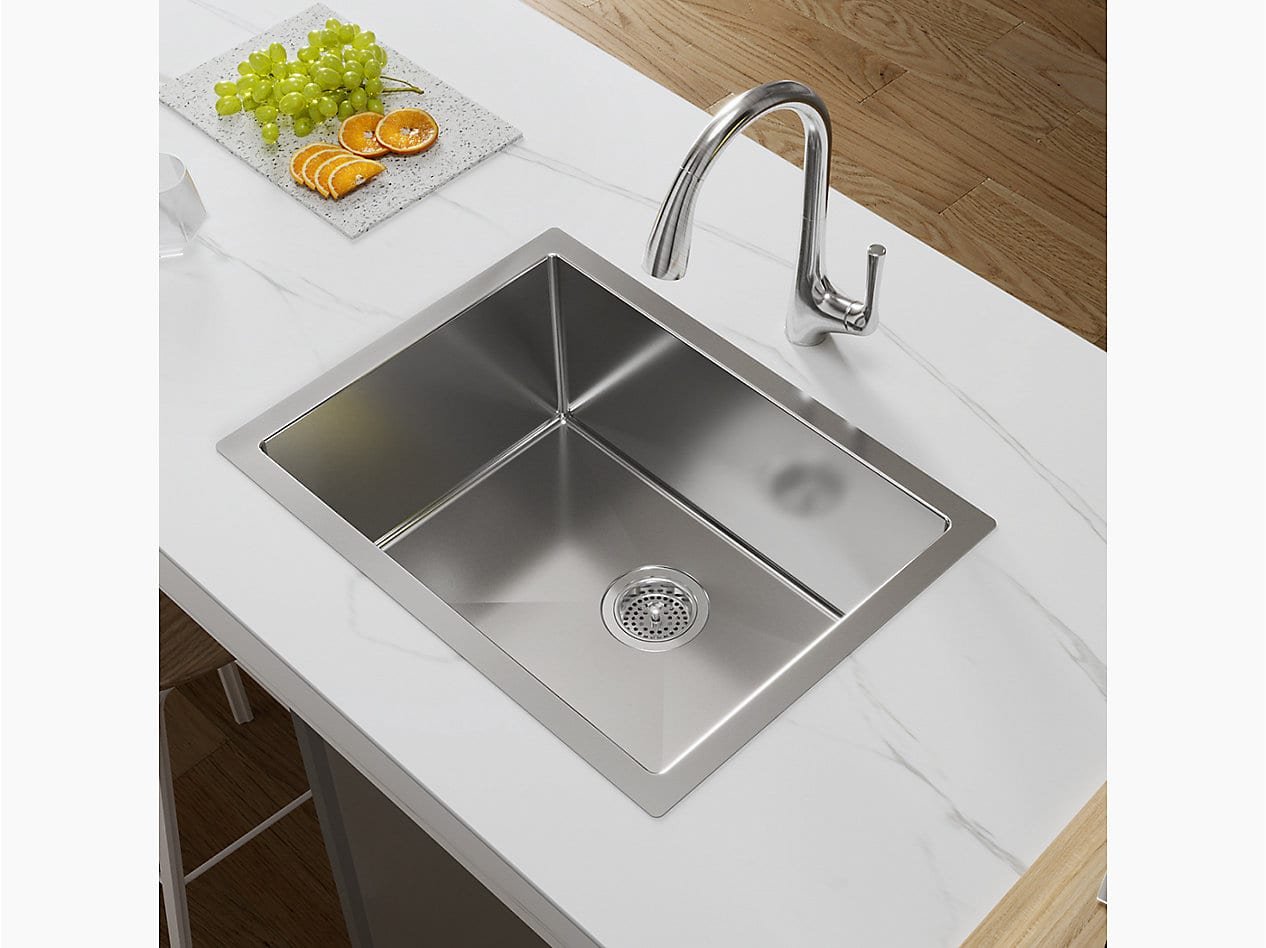 Kohler Strive 24-inch Single Bowl Kitchen Sink (38779IN-NA) — TILEWORLD Bengaluru