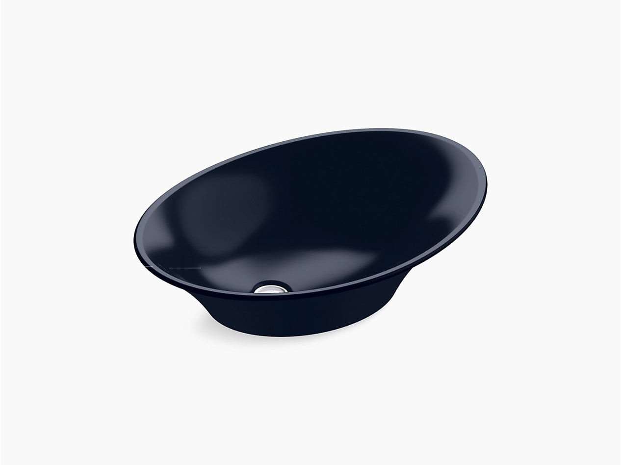 Veil 59.9 cm Oval Vessel Basin — TILEWORLD Bengaluru